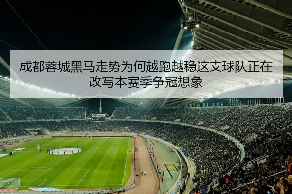成都蓉城黑马走势为何越跑越稳这支球队正在改写本赛季争冠想象